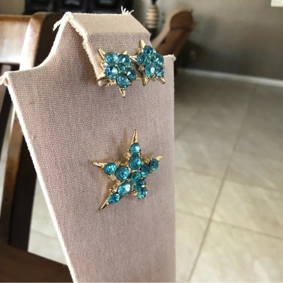 Vintage Screwback And Brooch Rhinestone Set - Picture 2 of 8